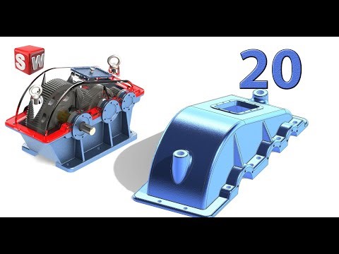 Helical Gear Box - 20. Gearbox Cover (Project 03) Design by Solidworks