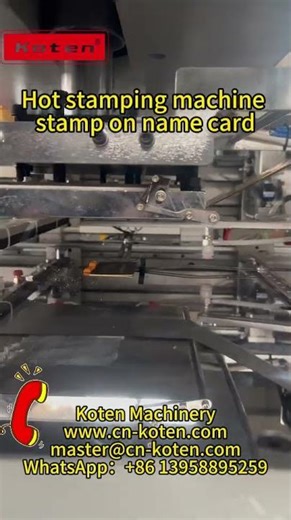 Hot stamping machine stamp on name card