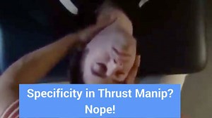 The only way you're going to be "specific" for a spinal manipulation or mobilization is to remove two vertebrae from the body and mess around with them. Specificity is neither possible or needed. Manipulation and mobilization are effective, but since vertebrae are attached to each other by ligaments and muscles, capsules, not to mention surrounded by connective tissues and nerves, no one technique is ever specific. You try moving just two links in a chain without moving others. I know detractors