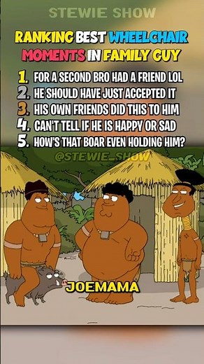 RANKING BEST WHEELCHAIR MOMENTS IN FAMILY GUY