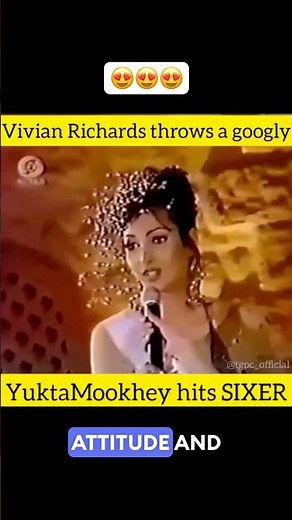 Yukta Mookhey’s impressive answer at Femina Miss India 1999 Finale. #yuktamookhey #vivianrichards