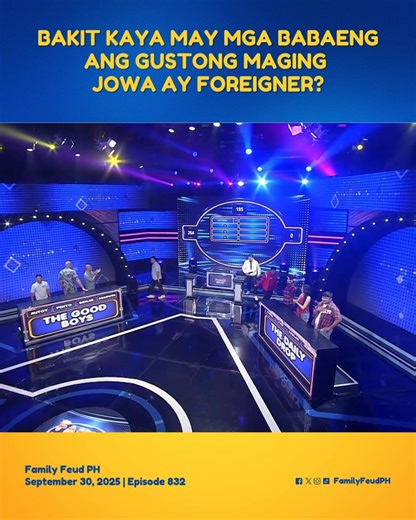 302K views · 3.2K reactions | #FamilyFeudPH #Highlights: Bakit kaya may mga babaeng ang gustong maging jowa ay foreigner? Araw-araw ang tawanan at araw-araw ang kasiyahan dahil 100% guaranteed na ‘More Tawa, More Saya’ dito lang sa ating programa! Bumisita sa gmanetwork.com/familyfeud at panoorin ang Kapuso Stream, weekdays, 5:40 PM sa Facebook at YouTube ng Family Feud PH. | Family Feud Philippines | Facebook
