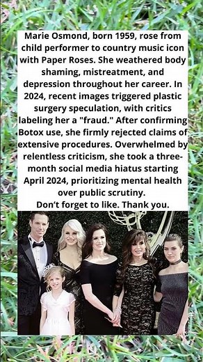 "Aging Backwards?" Marie Osmond's Transformation Sparks Major Debate