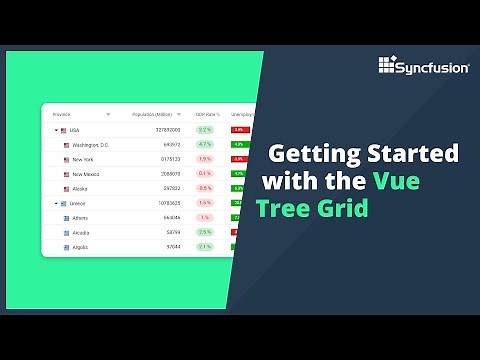 Getting Started with the Vue Tree Grid