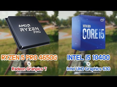 RYZEN 5 PRO 4650G vs INTEL i5 10400 (5 Games)
