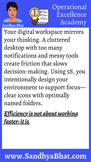 Build an efficient IT desk with 5S principles #LeanIT #5S #DigitalWorkspace #ContinuousImprovement