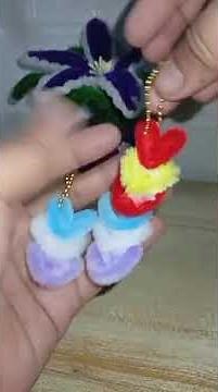 Fuzzy wire heart keychain .01 #fuzzywire #keychains #tutorials #diy