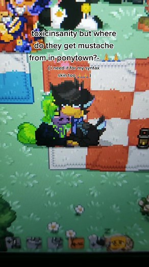 Pony Town Drawing Mustache Makeup Tutorial | LMKTown