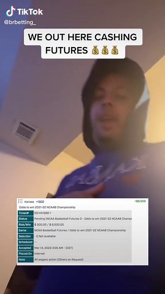 Cashing a future on your school is unlike any other 💰(w/ @brybrystrick) #sportsbetting #marchmadness #futurebetting #kansas #nationalchampionship #fyp