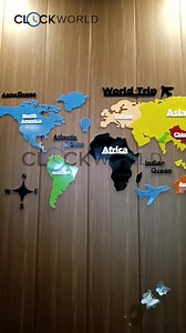 Get your Colorful World map today! 🌎✨ Make your wall beautiful with our unique and vibrant design. Let's make home décor fun again! www.clockworld.com.pk | Clock World