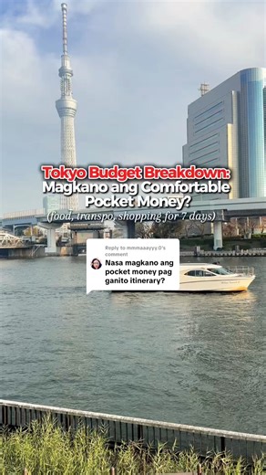 Tokyo Budget Breakdown Here’s how much I spent in Tokyo for 7 days. Note: this is for food & transpo only 🫶 pre-booked esim, Keisei Skyliner, Tokyo Subway Pass, Fuji Excursion tickets on Klook. Use my codes KARENENDIQUEKLOOK (klook) KARENAGODA (agoda) #tokyobudget #tokyopocketmoney #fyp #japan #travelguide | Travel Sparks Joy