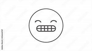 Animated colourful looping angry face emoji background for apps or ad commercial. Bringing life to your screen. Fun character motion graphic