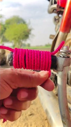 Simple & Strong Rope Wrap for Motorcycle Handle #knottingskills #youtubeshorts #motercycle