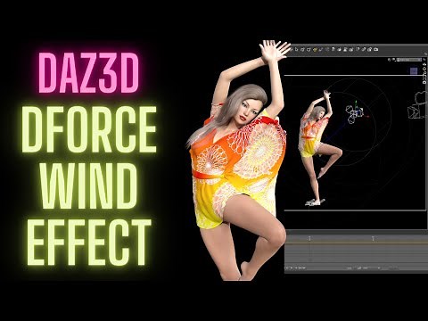 Daz3d dForce Tutorial Part 2 | Create a Wind Effect