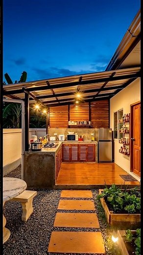 From rubbish to this incredible outdoor kitchen #transformation #beforeandafter #homeimprovement