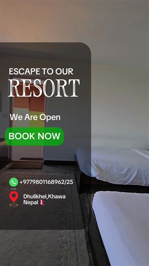 "Celebrate Your Special Moments at Our Dhulikhel Mountain Resort! Escape to serenity and beauty! Whether it's a romantic getaway, a family celebration, or a peaceful retreat, our Dhulikhel Mountain Resort offers breathtaking mountain views, luxurious accommodations, and unforgettable experiences. Let nature’s tranquility be the backdrop to your precious moments. Book now: sales@dmrnepal.com Book your stay now and create memories that last a lifetime! #DhulikhelMountainResort #EscapeToTranquility