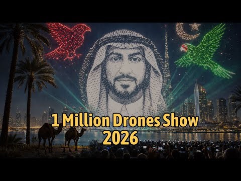 Dubai’s 2026 Largest Drone & Laser Show on Earth! 1 Million Drones and Lasers Light Up the Sky