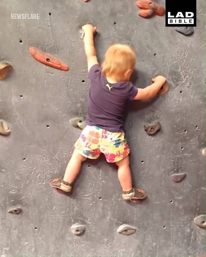 This toddler is a rock-climbing pro! 😱👏 | LADbible