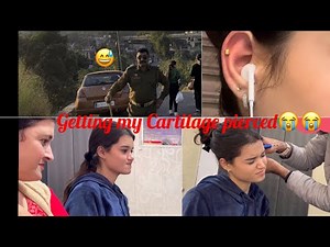 Getting my ear pierced😱 || Helix Cartilage piercing 🥹|| Sneha Khatri ||