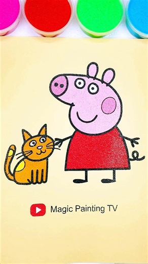 Peppa Pig🐷💚#trending #shortfeed #cartoon #forkids #peppapig #magicpaintingtv