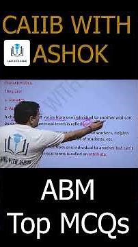 CAIIB Dec 2025 | ABM Chapter 1 Most Important MCQs | CAIIB WITH ASHOK #ashoksir #abm