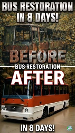 Ikarus Bus Restoration in 8 Days From Rust to Shine in Time-Lapse