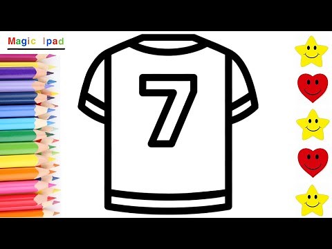 Como dibujar CAMISETA DE FUTBOL RONALDO | dibujos para niños 💓⭐ How to draw a FOOTBALL SHIRT | kids