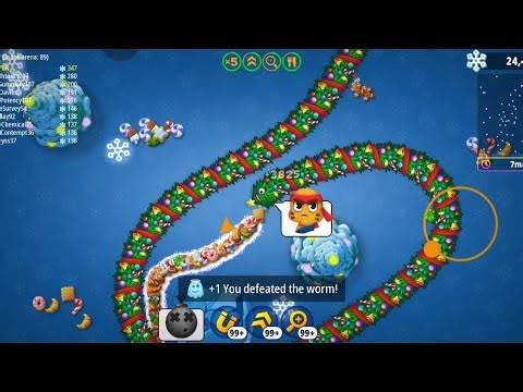 ⭐ New Interface ⭐New Shape Potion 🎊🎁 Christmas Tree Worm Surprise! | Worm Zone🎄🎅