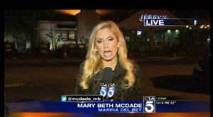 Reporter Grabbed During Broadcast at Hollywood Walk of Fame