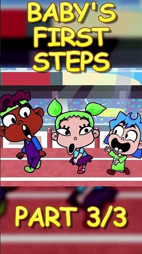 Baby's first steps 👶 Sibling cartoon PART 3 🍼 kids songs and nursery rhymes #forkids #learning