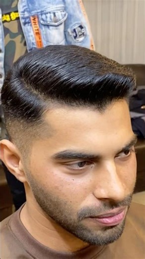 ASMR💈Modern Side Part Haircut + Beard Shape Up| Related video full tutorial