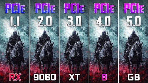 PCIe 5.0 vs PCIe 4.0 vs PCIe 3.0 vs PCIe 2.0 vs PCIe 1.1 - GPU with 8GB VRAM