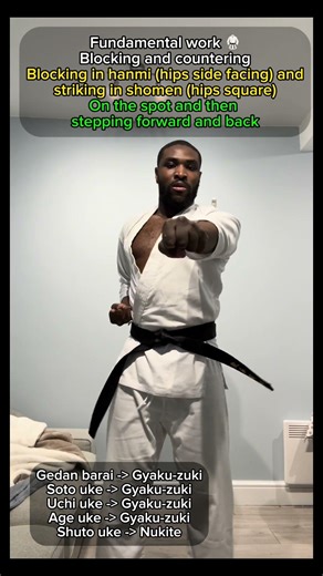 Shotokan blocks and counters #shorts