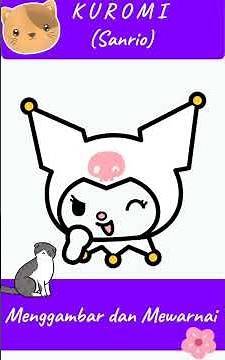 Menggambar dan Mewarnai Kuromi - Sanrio #menggambardanmewarnai #kuromi #sanrio #fy #trending #shorts