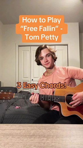 How to Play “Free Fallin” - Tom Petty 🎸 #guitartok #guitarlesson #beginnerguitar #acousticcover #musiciansoftiktok #freefallin #fyp #foryou