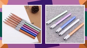 TEHAUX 5pcs Pencil Extenders, 4inch Stainless Steel Pencil Lengthener Adjustable Charcoal Stand Pen Sleeve Extender Holder Lengthener for Artists, Home School Office Supplies (Silver)