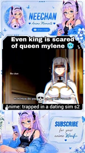 queen mylene is angry on king 💀 | Trapped in a Dating Sim S2 Ep 9 #anime #shorts