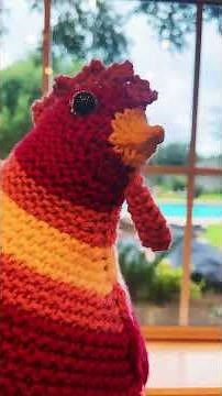 Knitted An Emotional Support Chicken #emotionalsupport #knitting #chicken #amigurumi #crochet