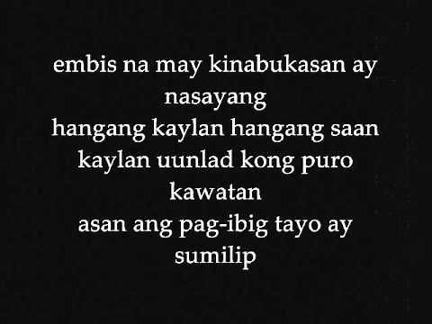 Kapayapaan - Baghetto Lyrics on screen