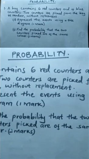 Probability form 3 /grade 9. #maths #elimu#smallyoutuber
