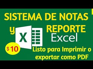 💥Sistema de Notas en Excel🤩 | Reporte por Alumnos