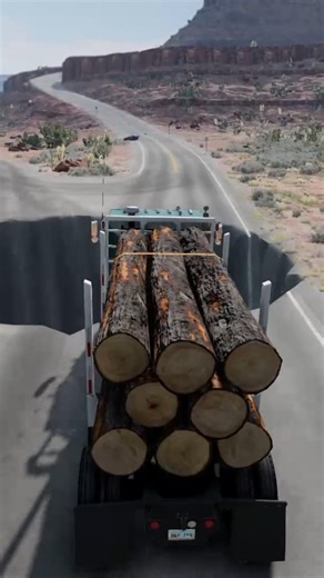 Cars vs Giant Road Hole 😱 Who Will Survive? 💀 #beamngdrive #carcrash #shorts