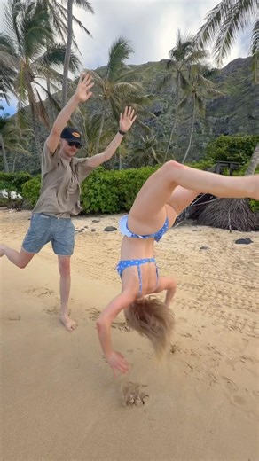 Fun partner challenge!!🙌🏼 #shorts #flip #gymnast #partnerchallenge