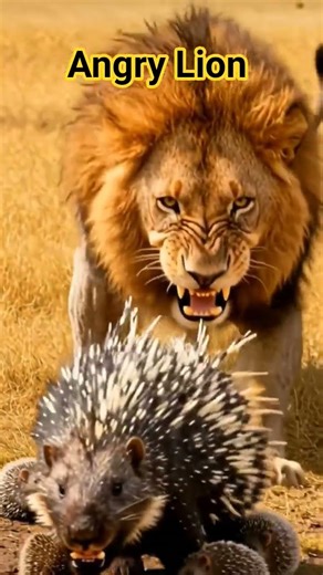 Angry Lion Attacking Mood #lion #wildlife #bigcat #viralvideo #youtubeshorts#shortsfeed