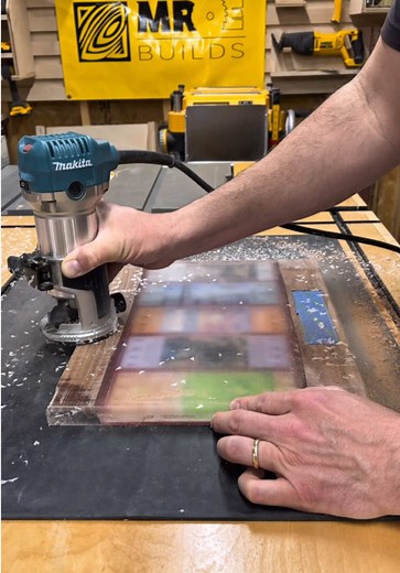 Clean curves only. Watch this walnut epoxy board go from sharp to smooth with just one router pass.