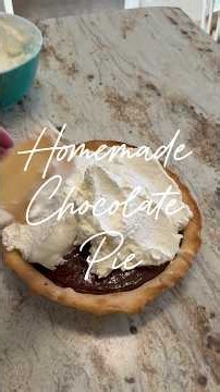 Homemade Chocolate Pie #pies #homemadepie #chocolatepie