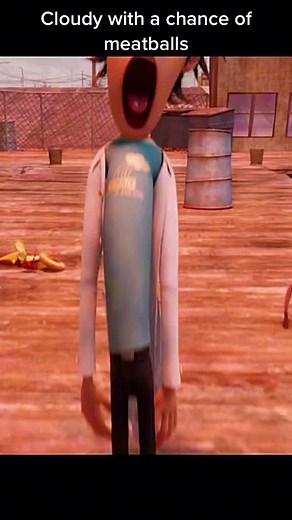 couldy with a chance of meatballs raining hamburgers #funnyclips #movieclips #stitch #monkey #science