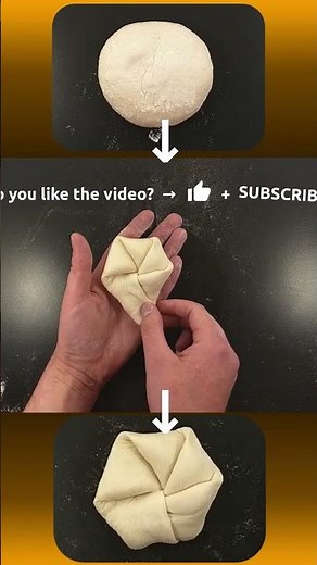 Shaping kaiser rolls (folding technique)
