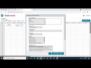 Contingency table, Chi square on StatCrunch| Stat & Math Tutorials.