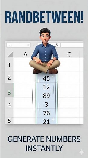How to Generate Random Numbers in Excel Fast! Random Data in 1-Click! #shortvideo #shorts #short
